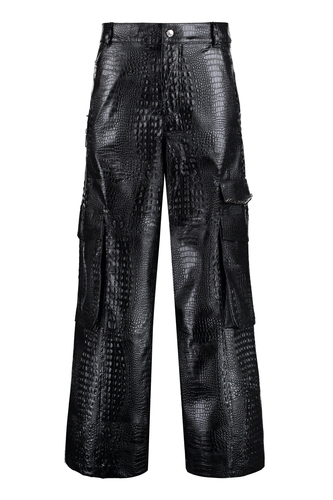 GCDS-OUTLET-SALE-Vegan leather trousers-ARCHIVIST