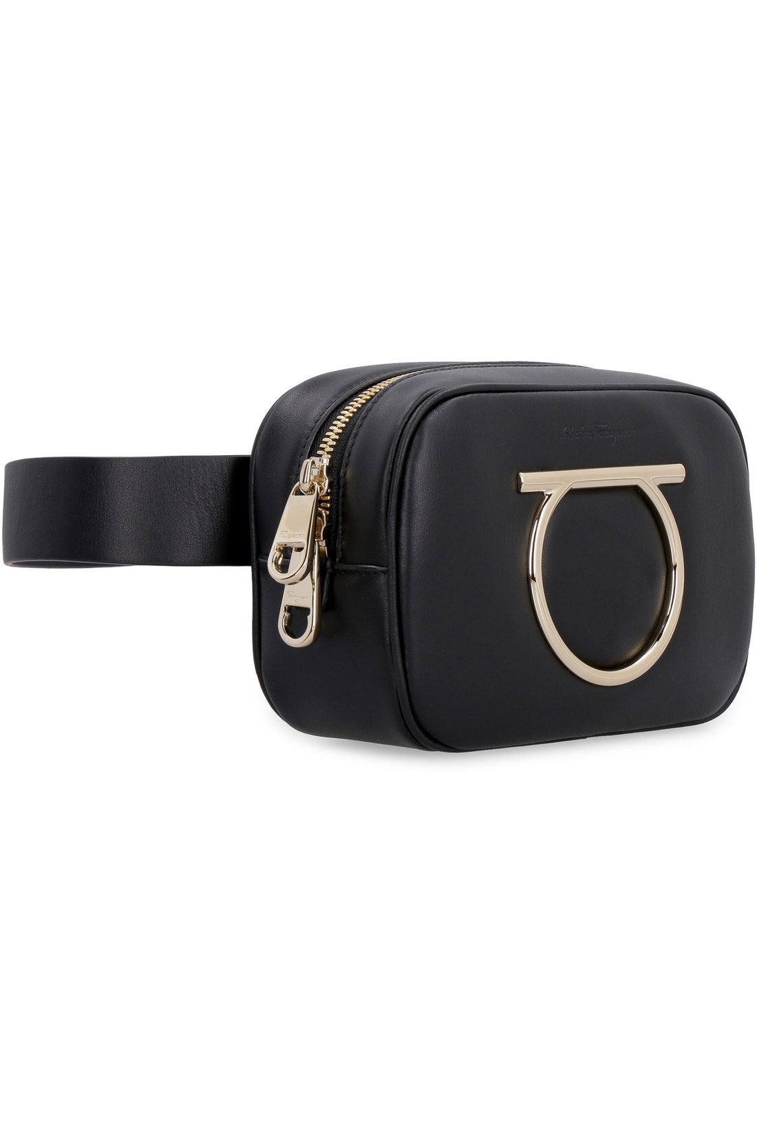 Salvatore Ferragamo-OUTLET-SALE-Vela leather belt bag with maxi logo-ARCHIVIST