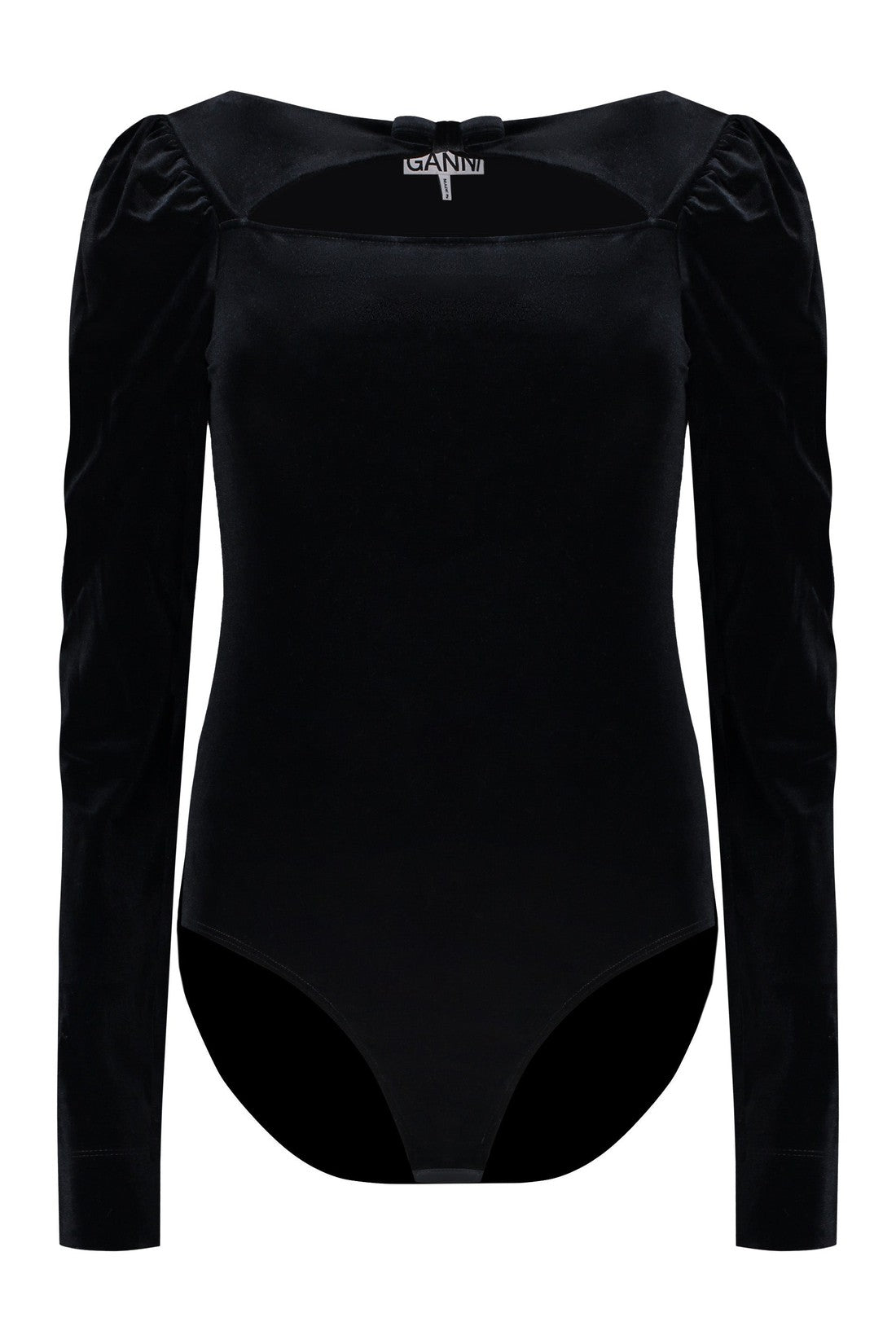 GANNI-OUTLET-SALE-Velvet bodysuit-ARCHIVIST