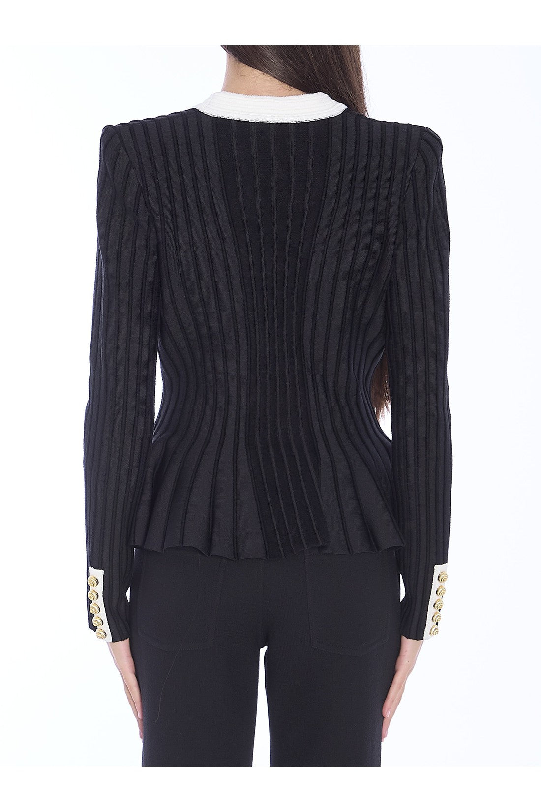 BALMAIN-OUTLET-SALE-Velvet knit jacket-ARCHIVIST