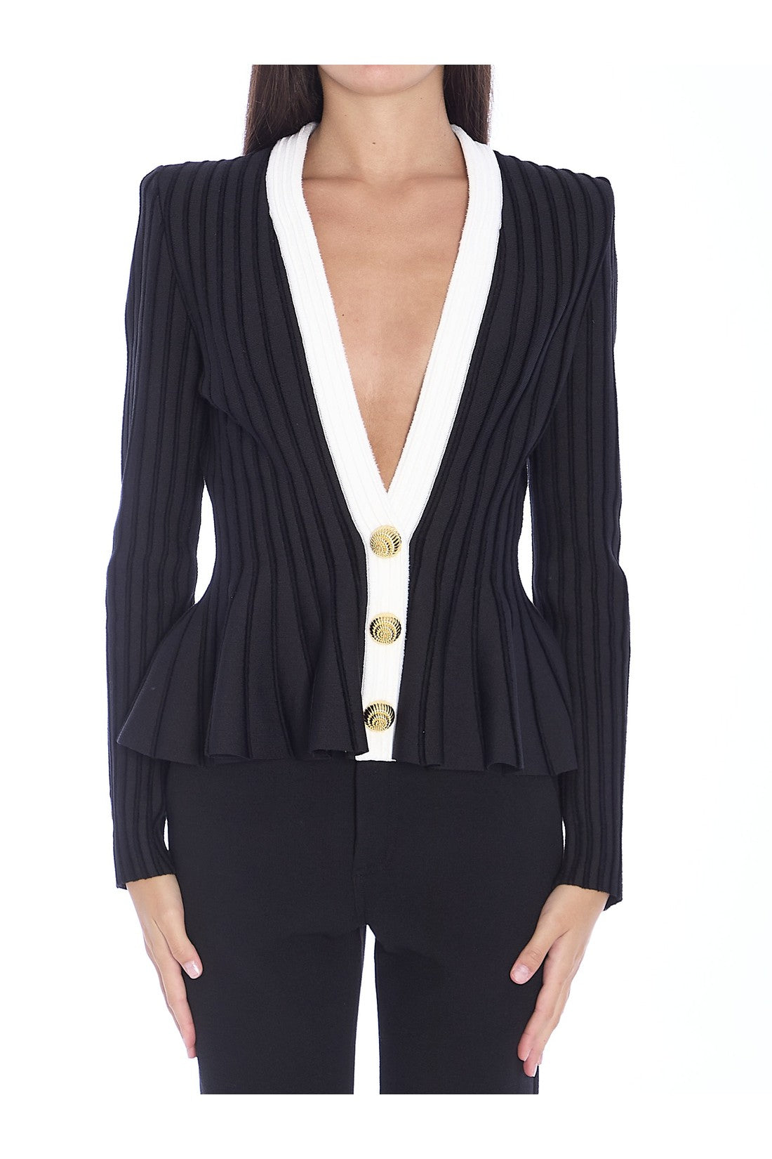 BALMAIN-OUTLET-SALE-Velvet knit jacket-ARCHIVIST