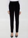 DOLCE&GABBANA-OUTLET-SALE-Velvet tuxedo pants-ARCHIVIST