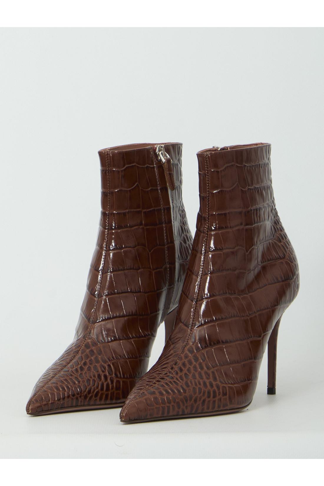 Paris texas-OUTLET-SALE-Vera 85 ankle boots in Chocolate-ARCHIVIST