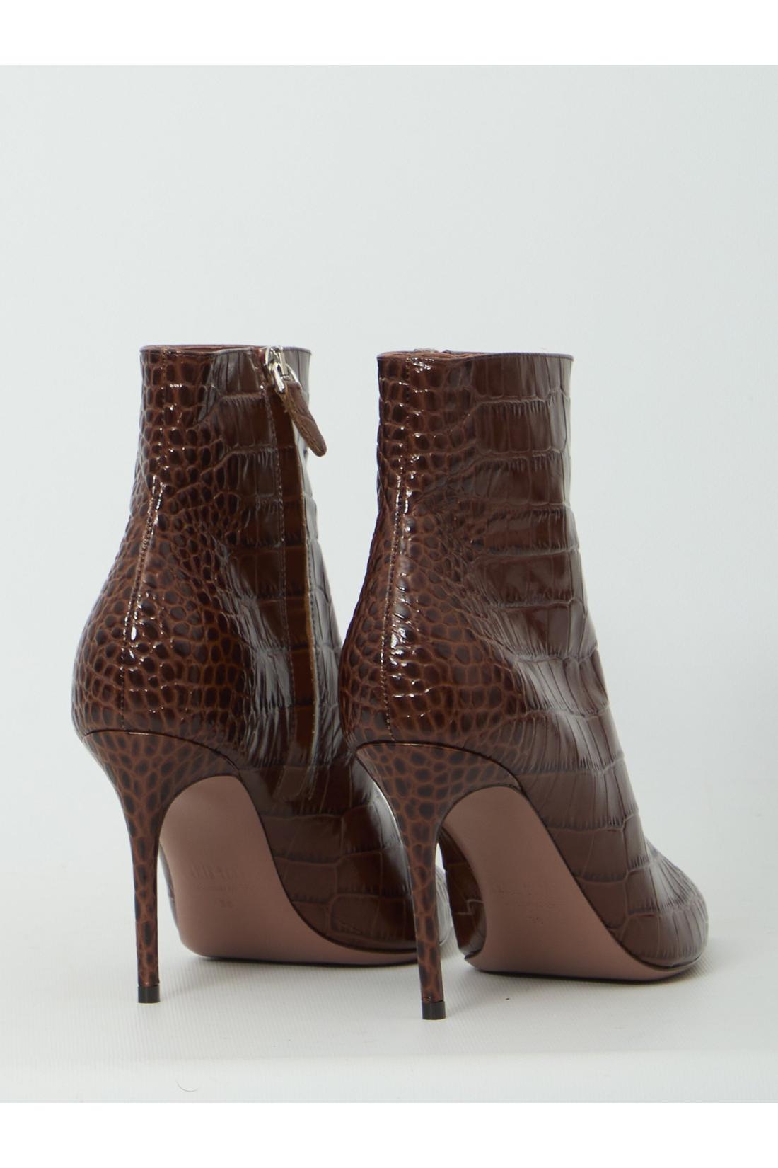 Paris texas-OUTLET-SALE-Vera 85 ankle boots in Chocolate-ARCHIVIST
