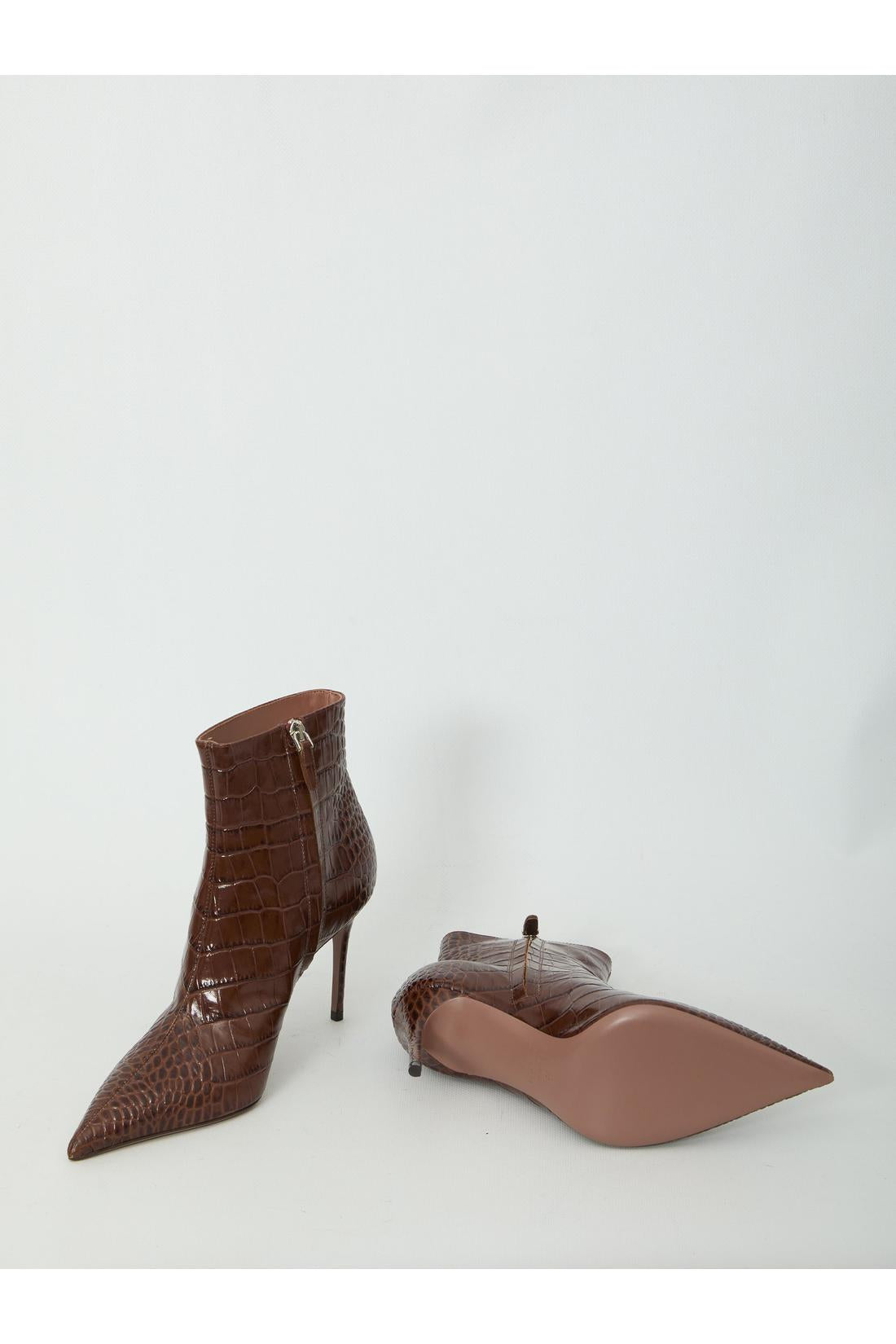Paris texas-OUTLET-SALE-Vera 85 ankle boots in Chocolate-ARCHIVIST