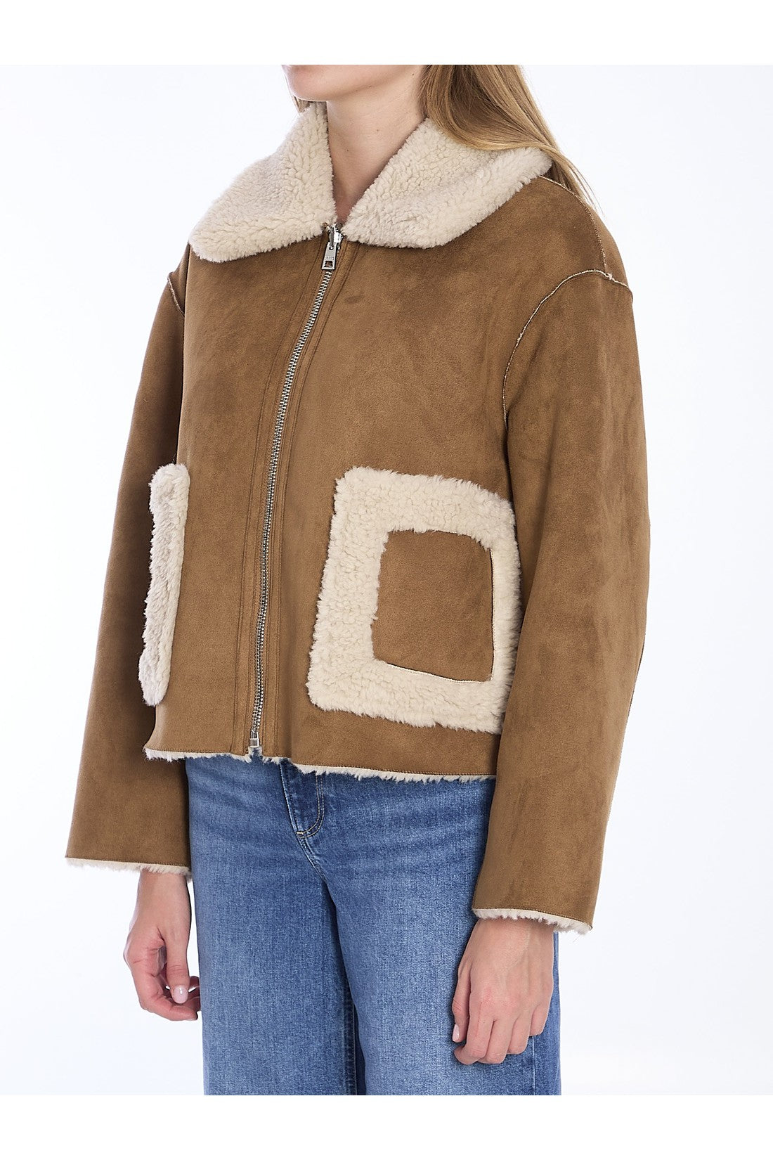 JAKKE-OUTLET-SALE-Vera reversible shearling aviator jacket-ARCHIVIST