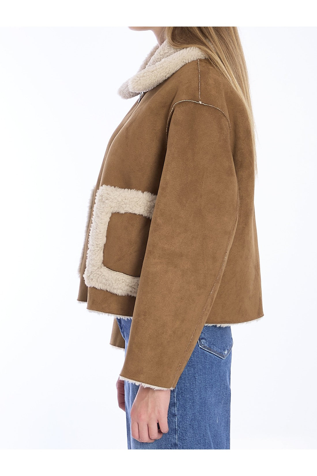 JAKKE-OUTLET-SALE-Vera reversible shearling aviator jacket-ARCHIVIST