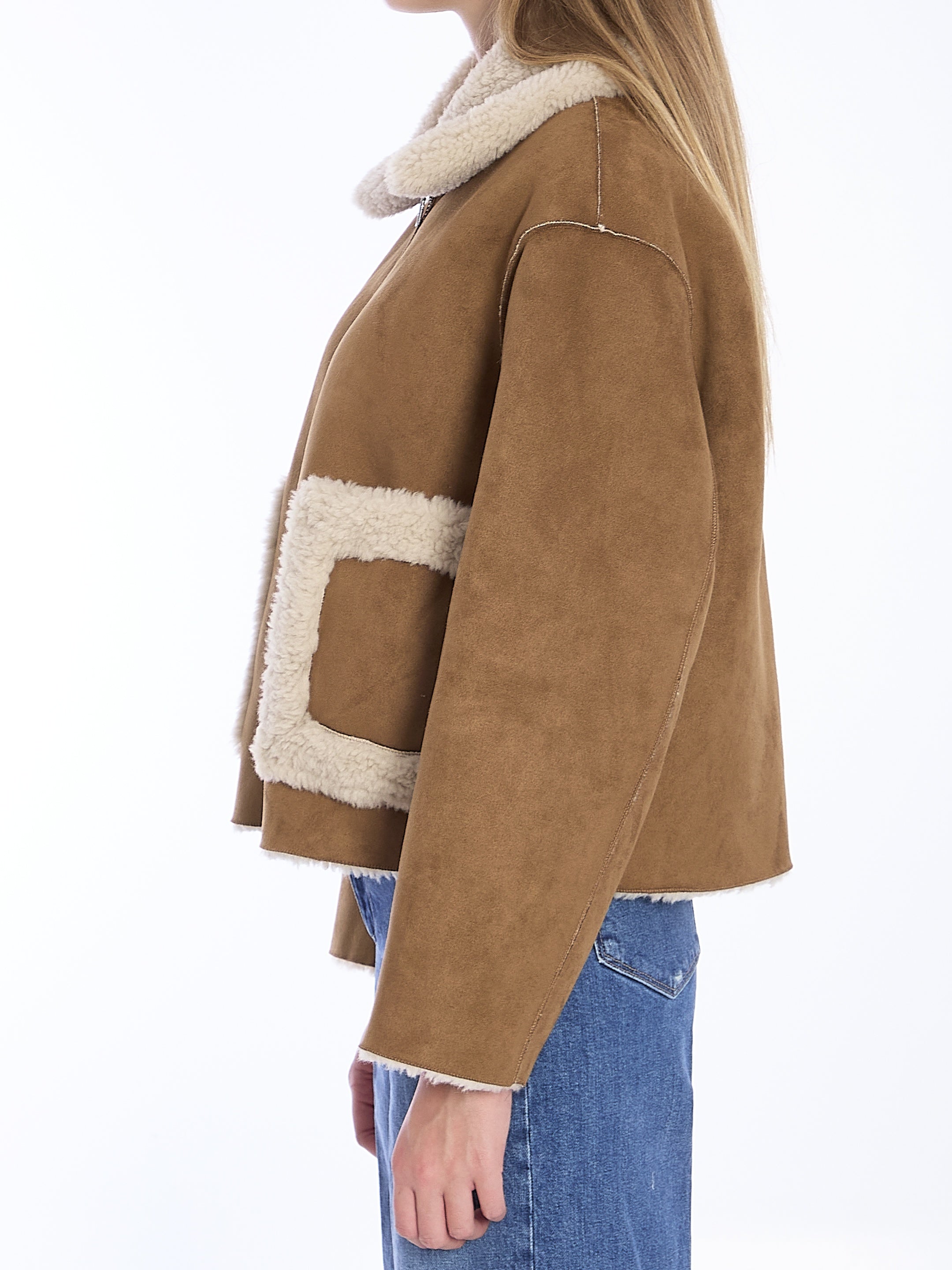 JAKKE-OUTLET-SALE-Vera reversible shearling aviator jacket-ARCHIVIST