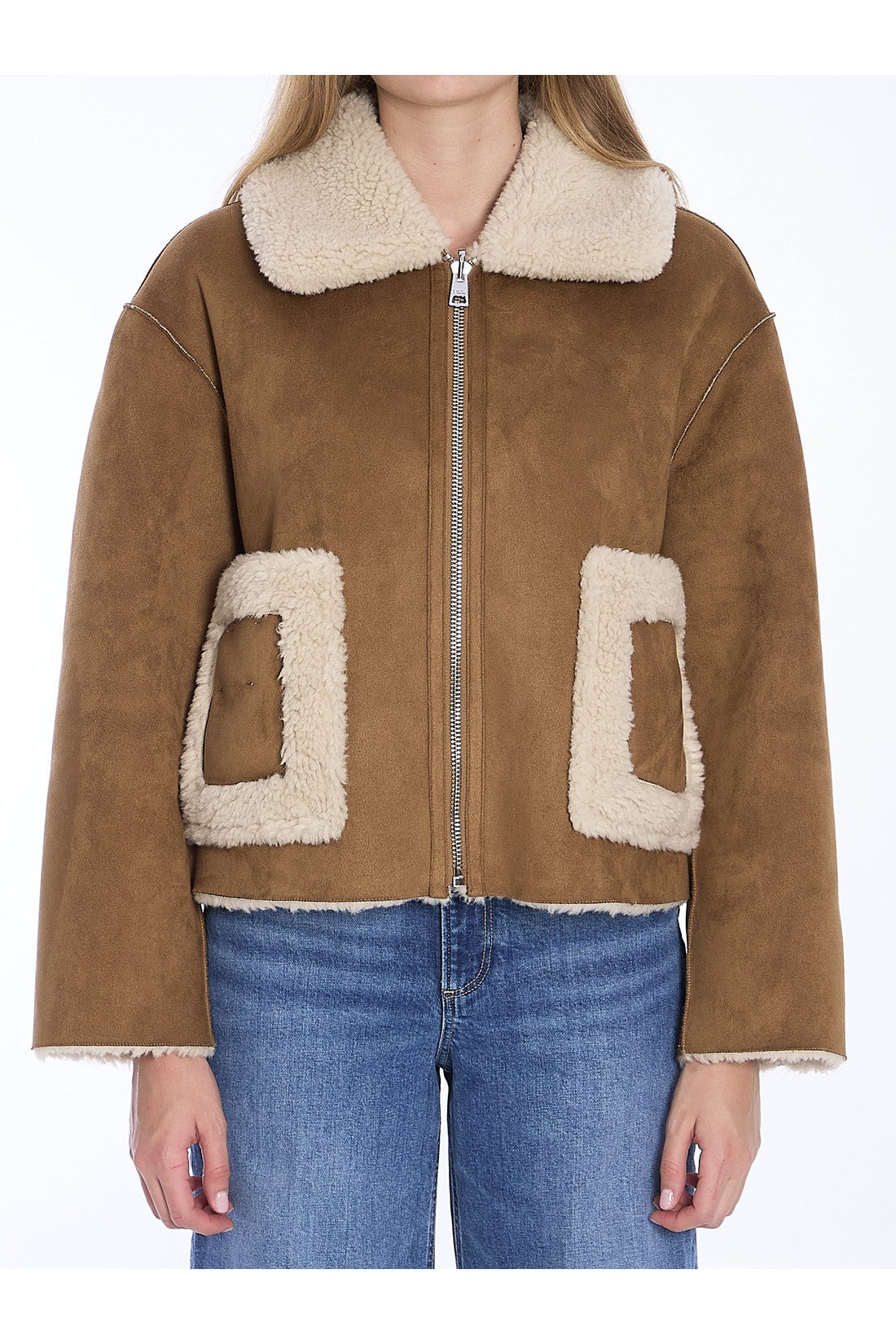 JAKKE-OUTLET-SALE-Vera reversible shearling aviator jacket-ARCHIVIST