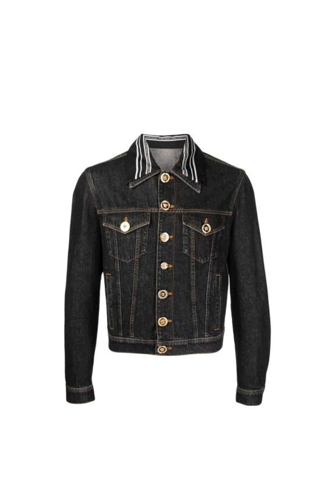 VERSACE-OUTLET-SALE-Versace Medusa Motif Denim Jacket-ARCHIVIST