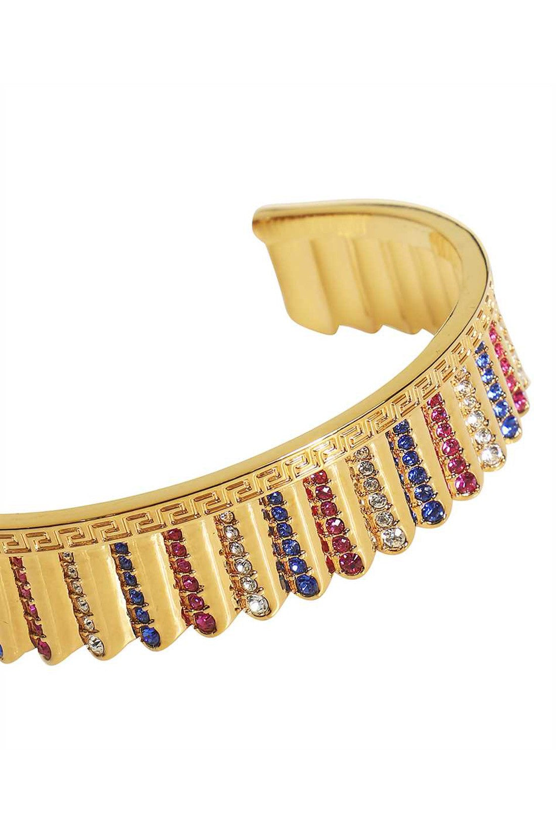 Embellished gold-tone metal bracelet