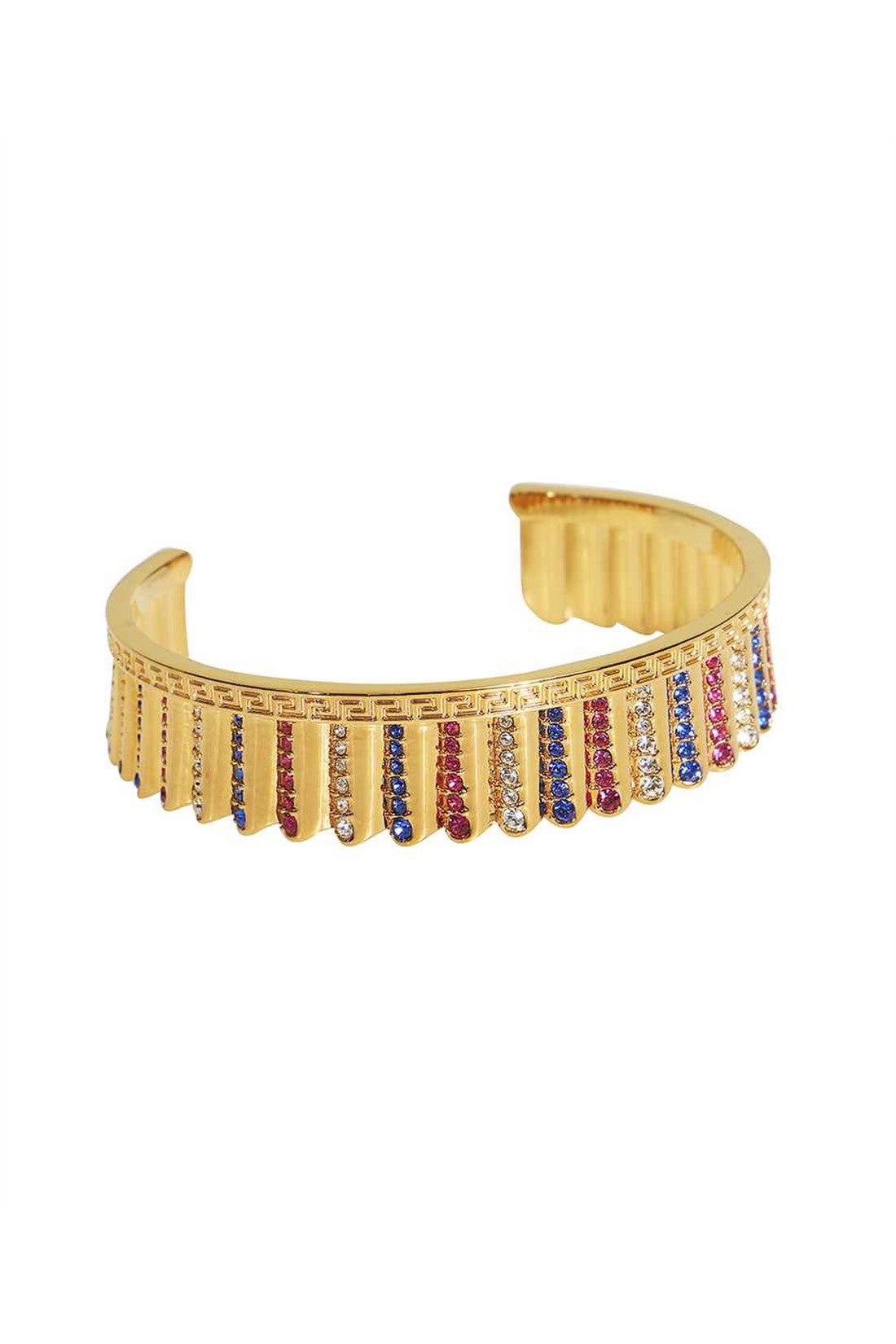 Embellished gold-tone metal bracelet