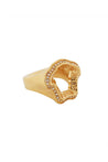 Gold plated metal ring-Versace-OUTLET-SALE-ARCHIVIST