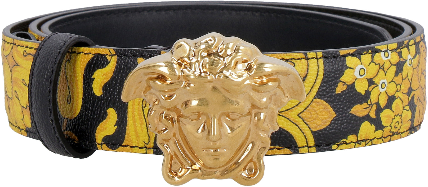 Leather belt with buckle-Versace-OUTLET-SALE-ARCHIVIST