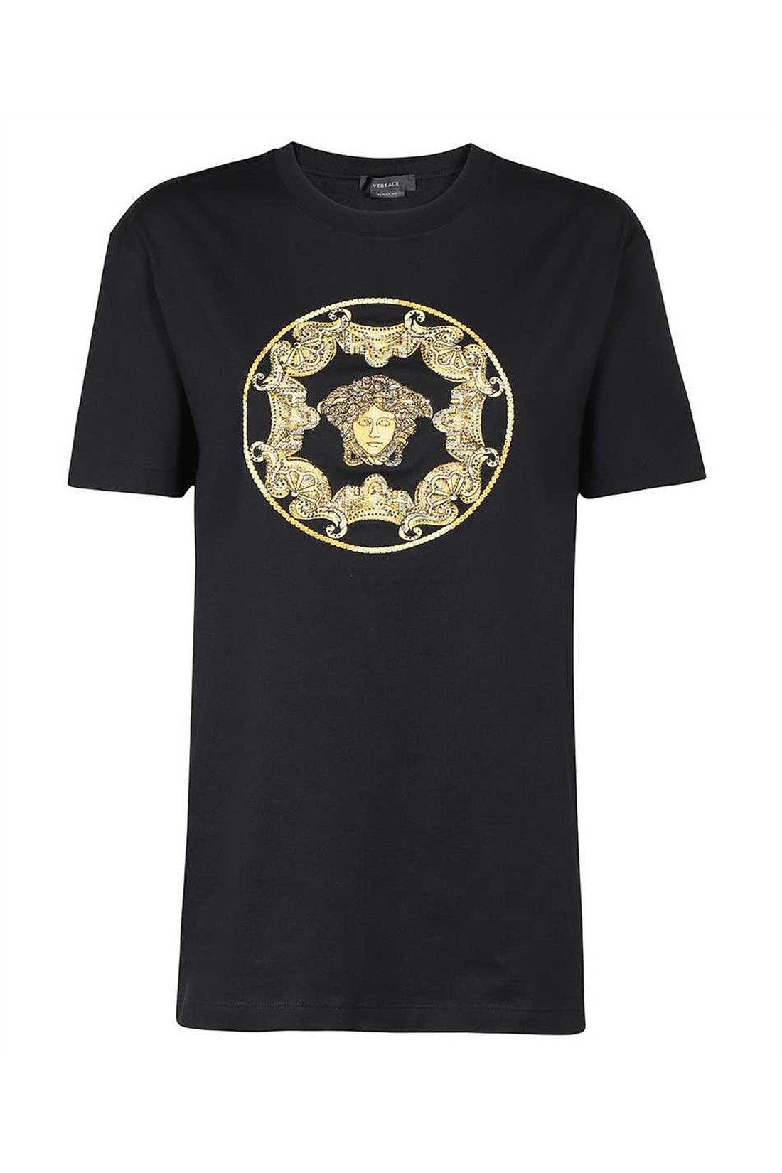 Logo cotton t-shirt-Versace-OUTLET-SALE-L-ARCHIVIST