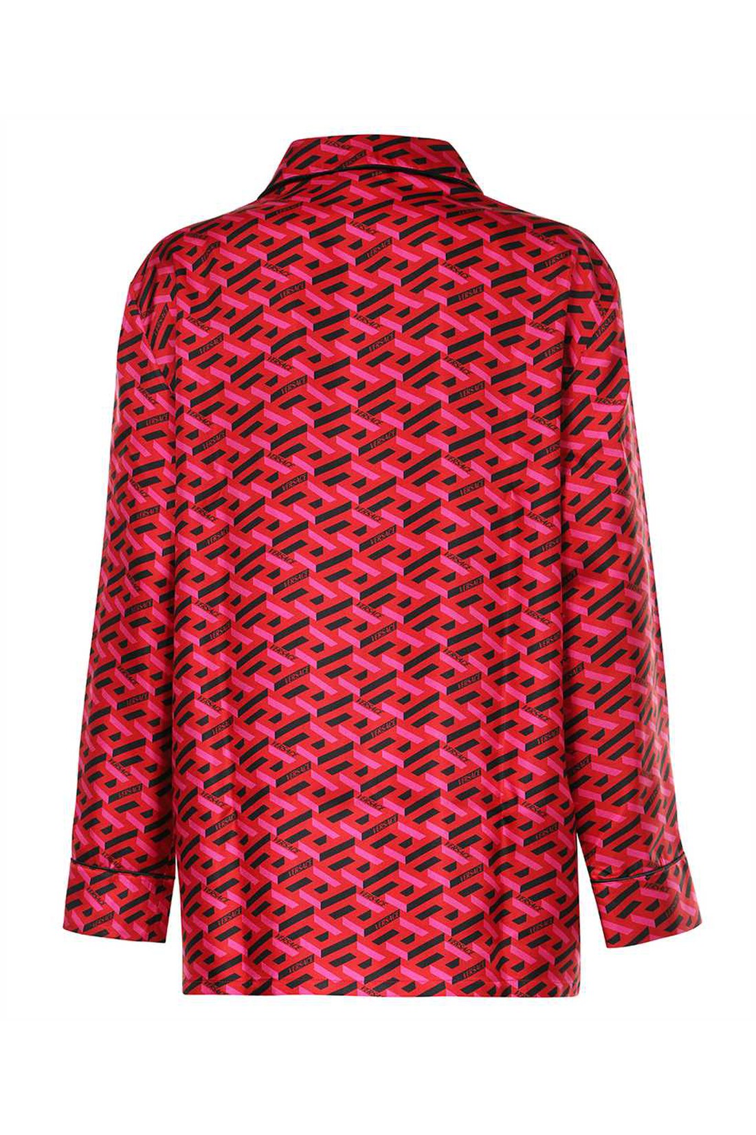 Printed silk pajama blouse-Versace-OUTLET-SALE-ARCHIVIST