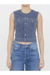 Alexander Wang-OUTLET-SALE-Vest in denim trompe-l'oeil-ARCHIVIST