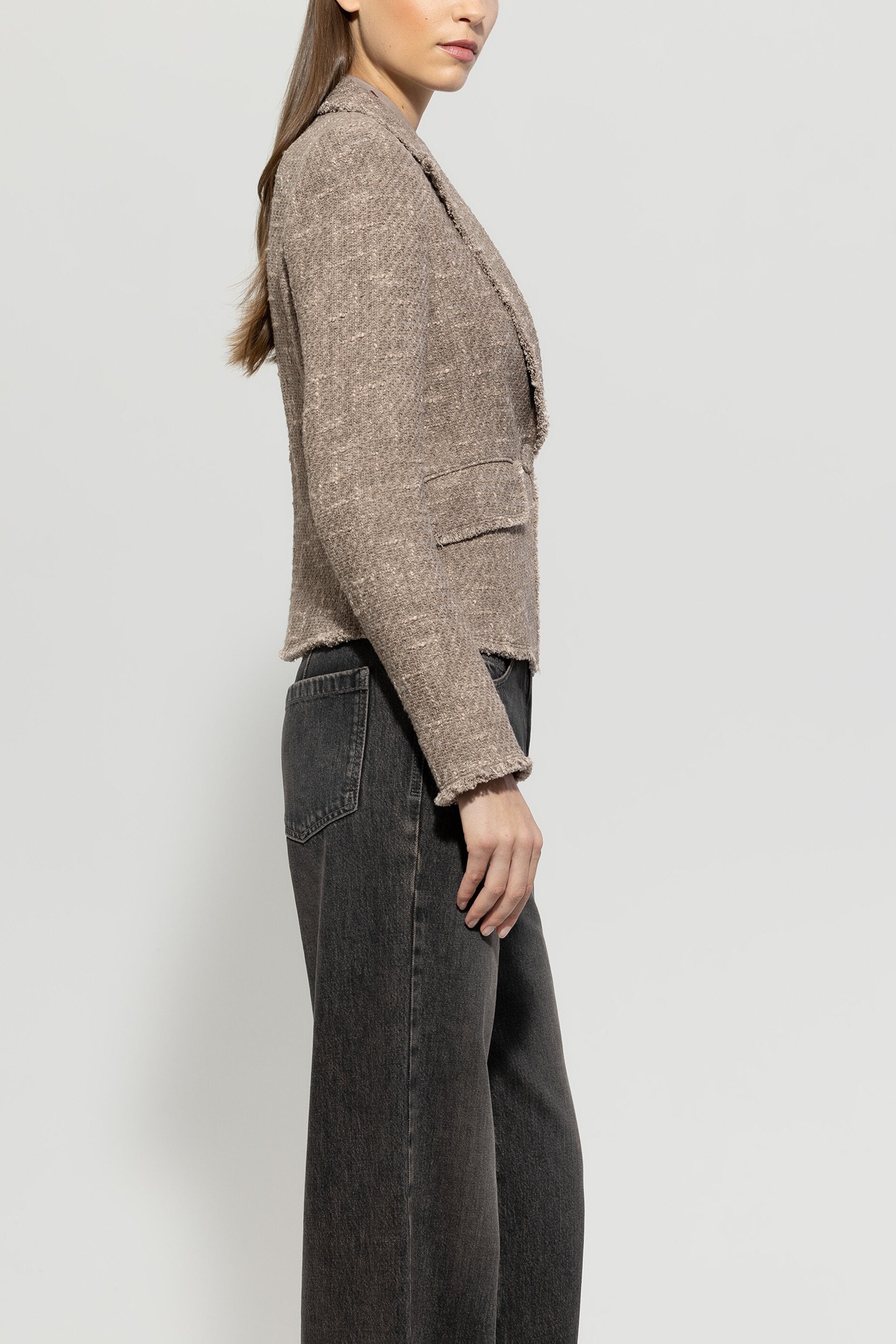 Luisa Cerano-Vintage-Tweedblazer-Jacken & Mäntel-Black-Deal-Outlet-by-ARCHIVIST