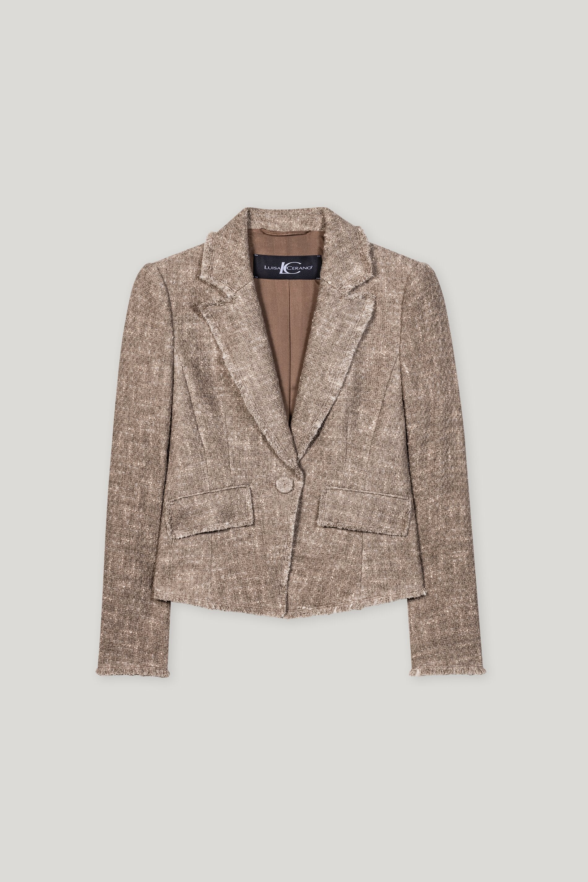 Luisa Cerano-Vintage-Tweedblazer-Jacken & Mäntel-Black-Deal-Outlet-by-ARCHIVIST