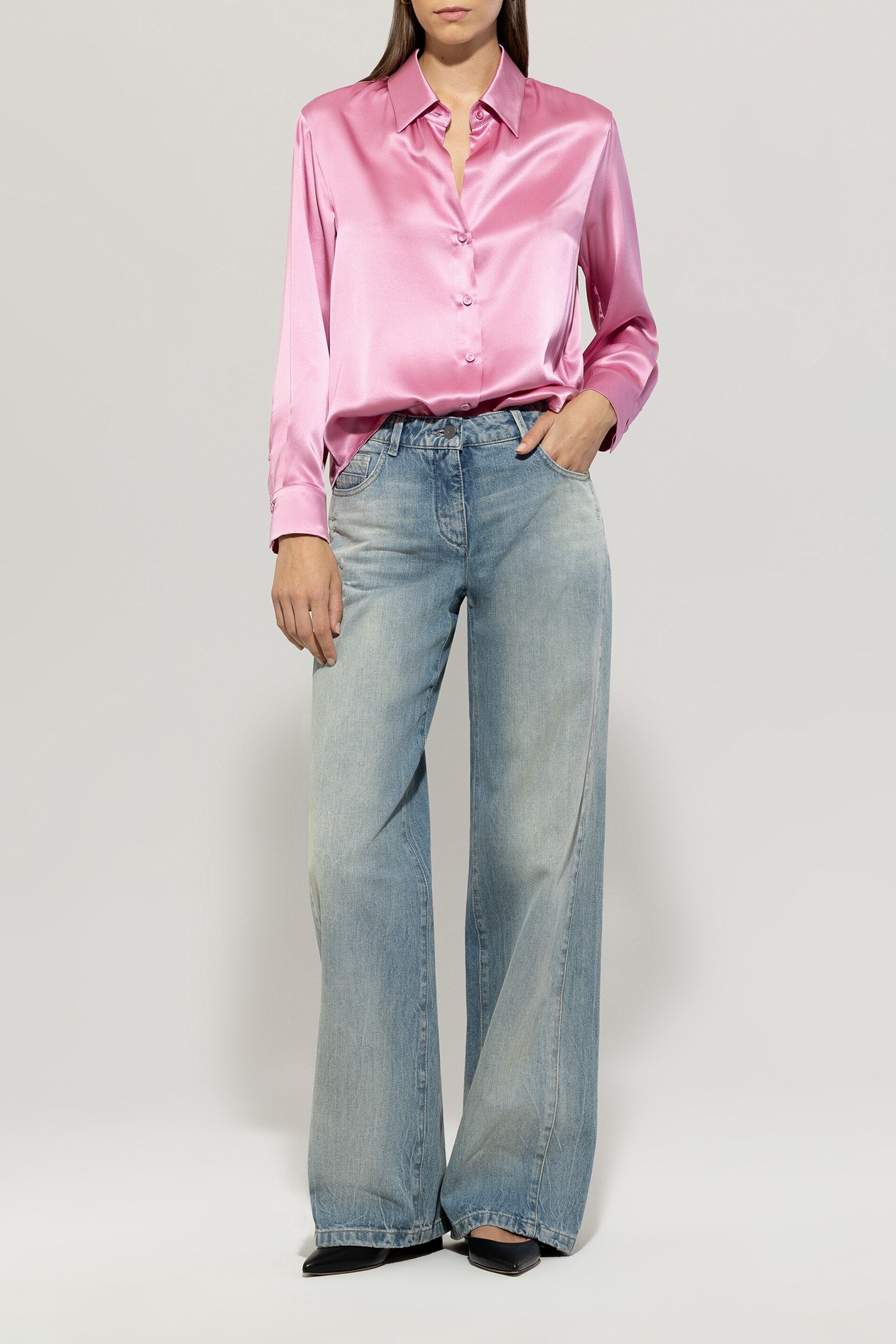 Luisa Cerano-Vintage-Wideleg-Denim-Hosen-Black-Deal-Outlet-by-ARCHIVIST