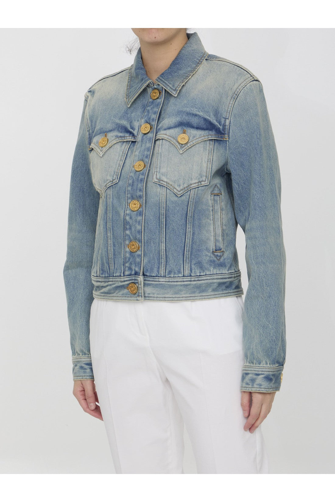 BALMAIN-OUTLET-SALE-Vintage denim jacket-ARCHIVIST