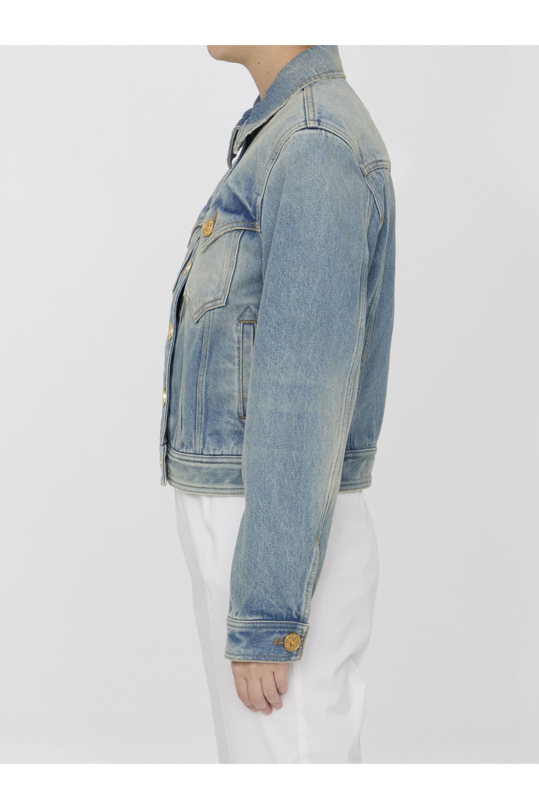 BALMAIN-OUTLET-SALE-Vintage denim jacket-ARCHIVIST