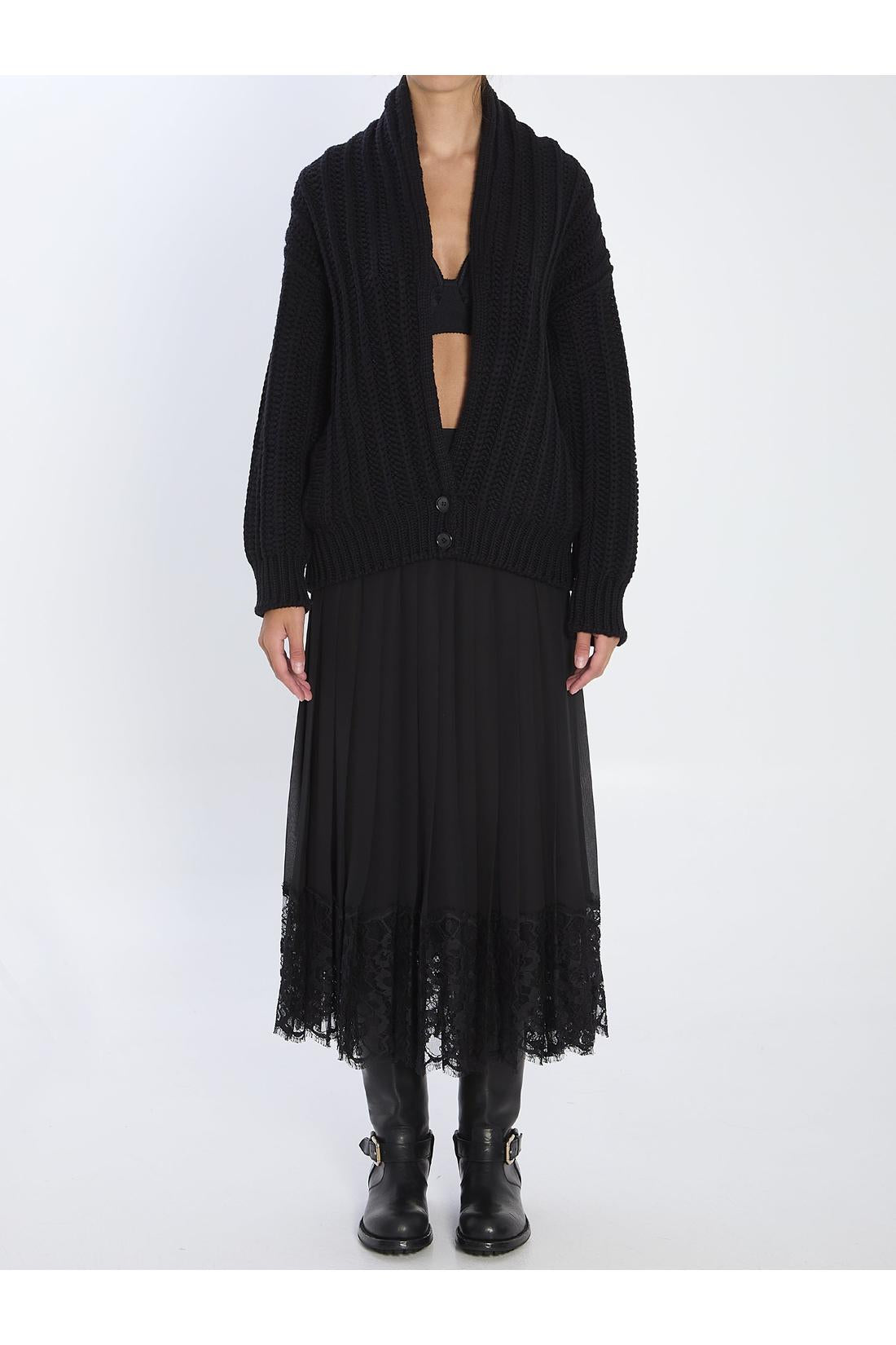 Dolce & Gabbana-OUTLET-SALE-Virgin wool cardigan-ARCHIVIST