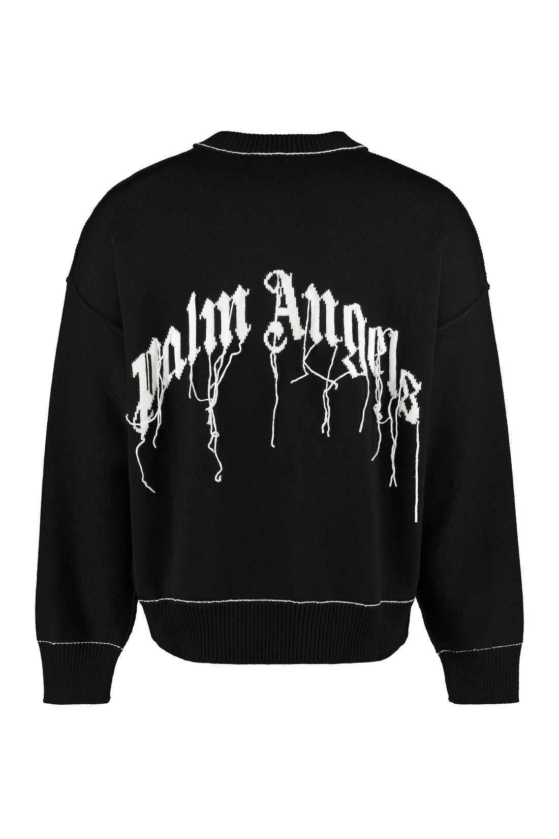 Palm Angels-OUTLET-SALE-Virgin wool crew-neck pullover-ARCHIVIST