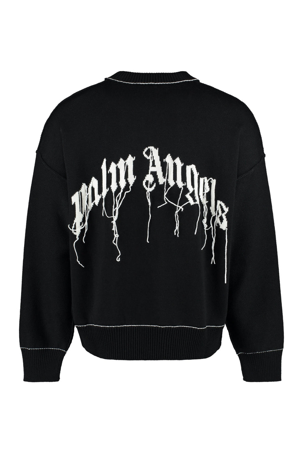 Palm Angels-OUTLET-SALE-Virgin wool crew-neck pullover-ARCHIVIST