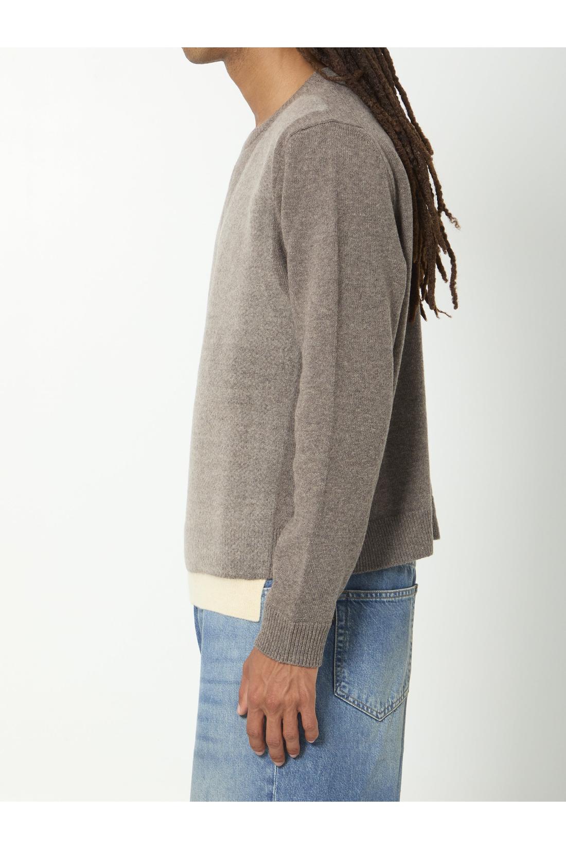 Maison Margiela-OUTLET-SALE-Virgin wool crewneck sweater in fused knit-ARCHIVIST
