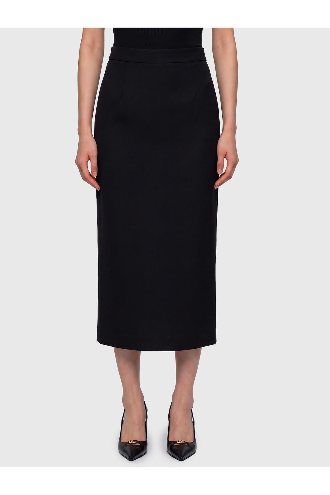Dolce & Gabbana-OUTLET-SALE-Virgin wool midi skirt-ARCHIVIST