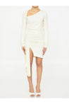 OFF WHITE-OUTLET-SALE-Viscose crêpe draped dress-ARCHIVIST