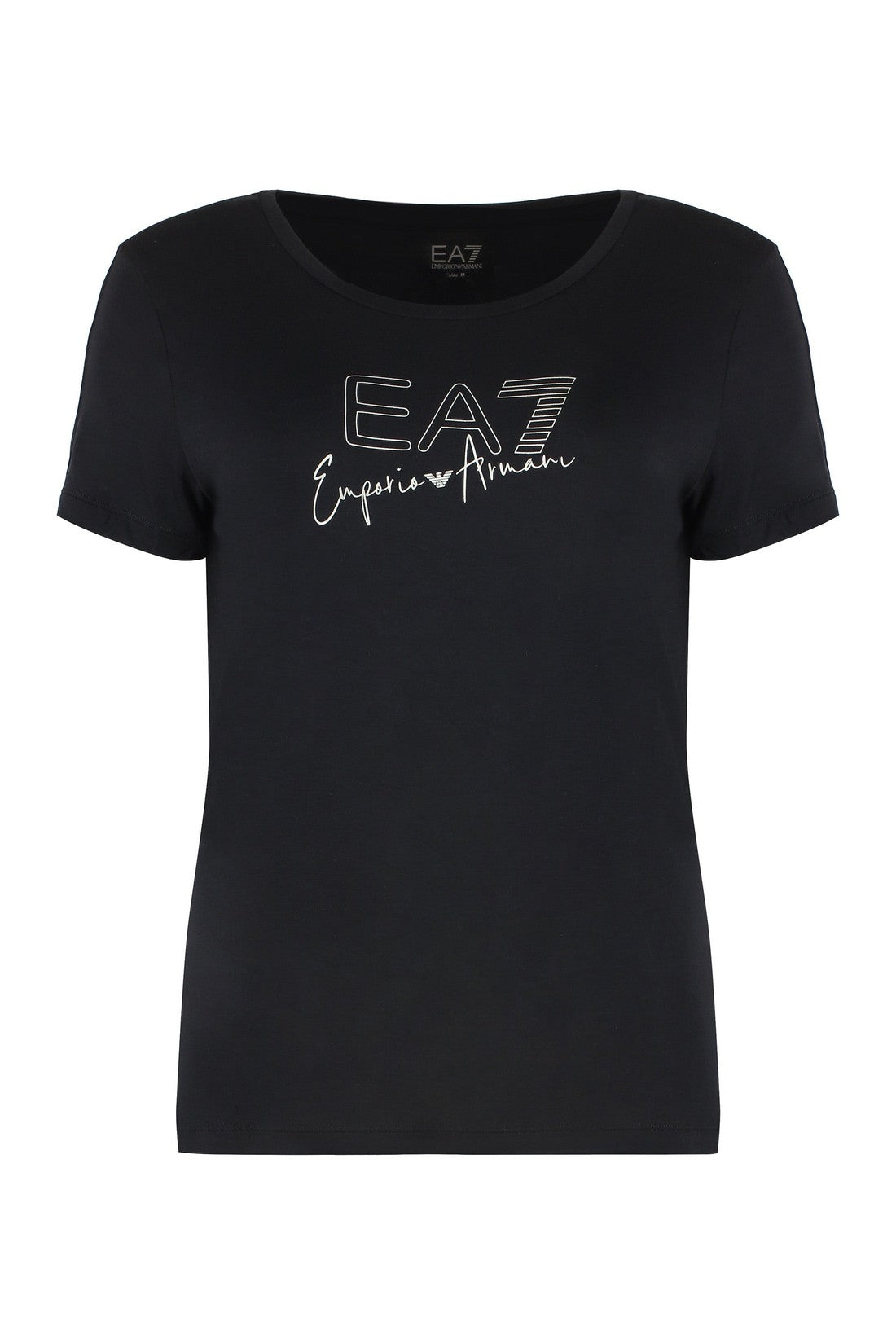 EA7-OUTLET-SALE-Viscose crew-neck T-shirt-ARCHIVIST