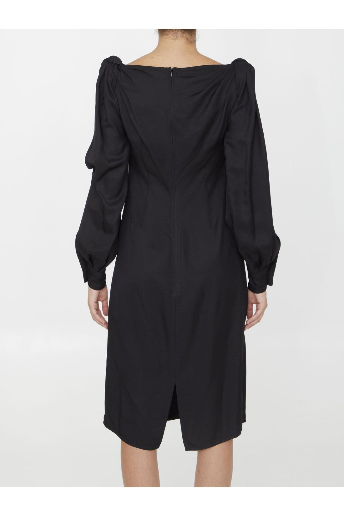 BOTTEGA VENETA-OUTLET-SALE-Viscose midi dress-ARCHIVIST