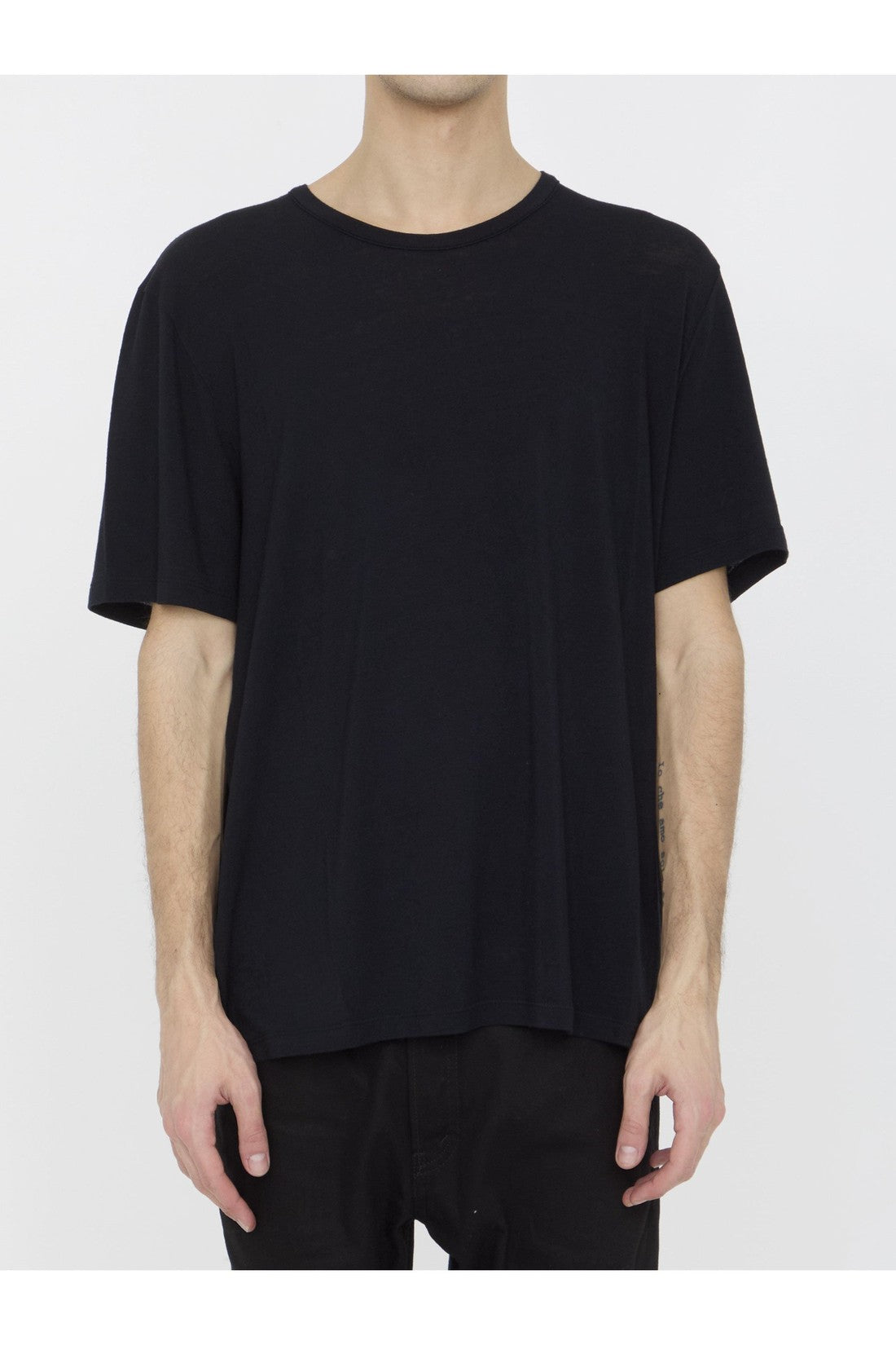 SAINT LAURENT-OUTLET-SALE-Viscose t-shirt-ARCHIVIST