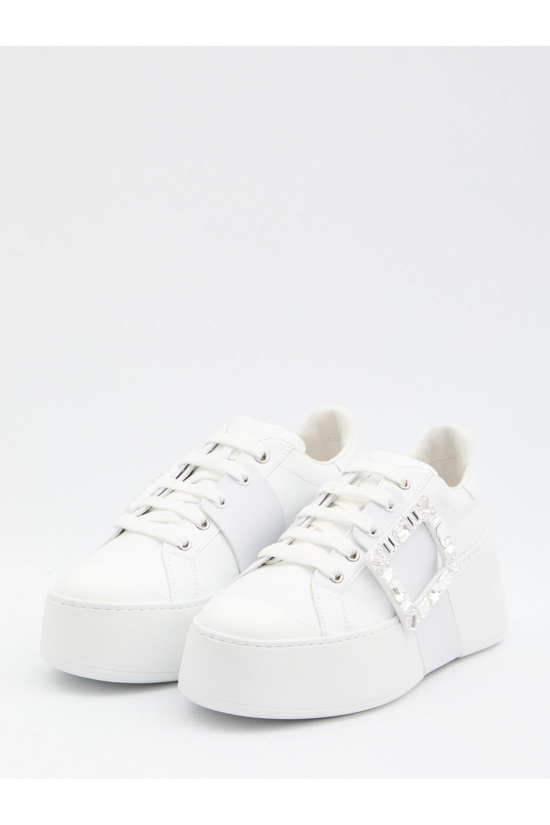 Roger Vivier-OUTLET-SALE-Viv' Skate sneakers in leather-ARCHIVIST