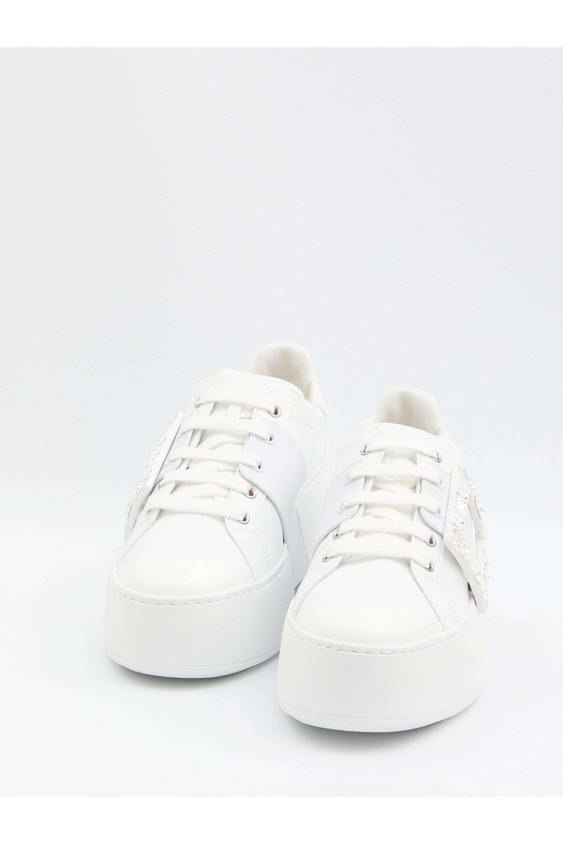 Roger Vivier-OUTLET-SALE-Viv' Skate sneakers in leather-ARCHIVIST