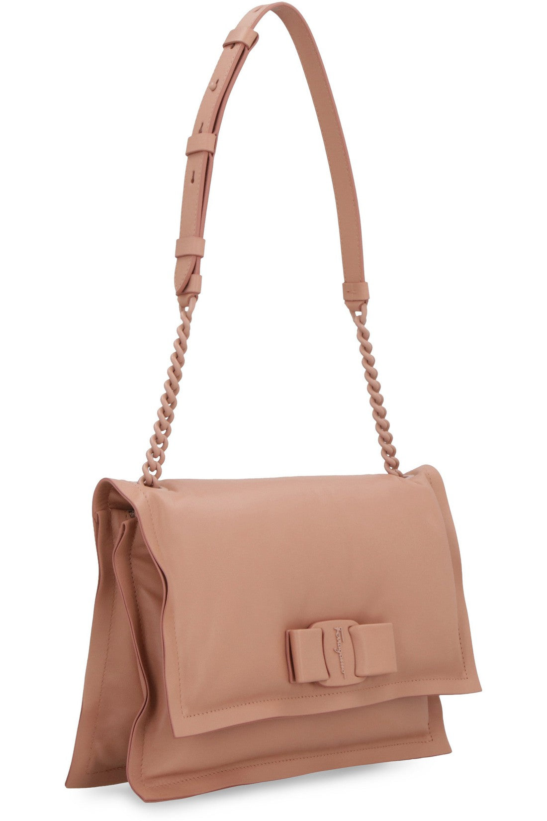 FERRAGAMO-OUTLET-SALE-Viva Bow leather shoulder bag-ARCHIVIST