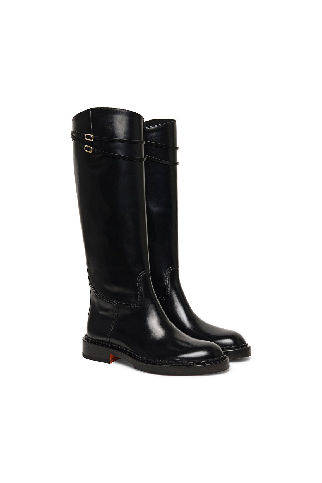 Women’s black leather boot