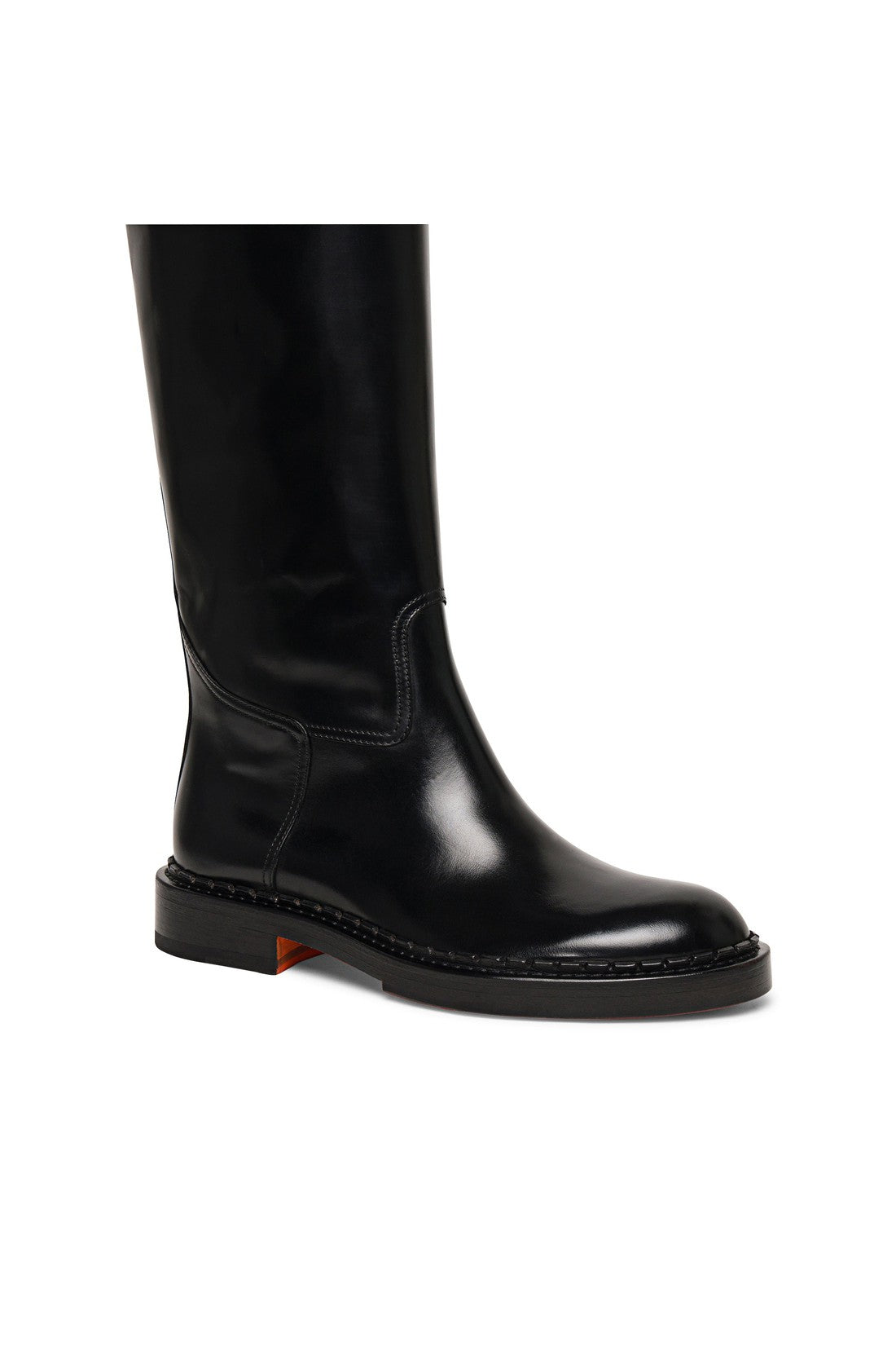 Women’s black leather boot