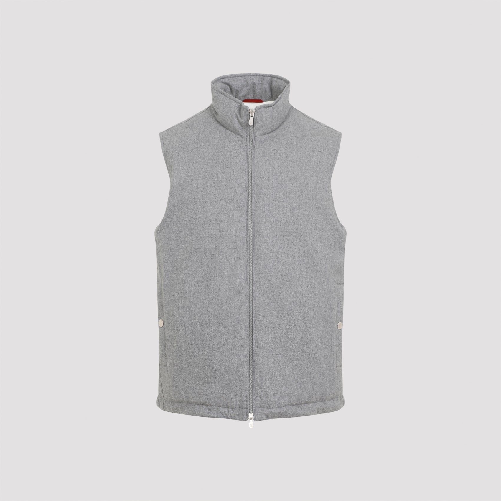 BRUNELLO CUCINELLI-OUTLET-SALE-Waistcoats GRAU-ARCHIVIST