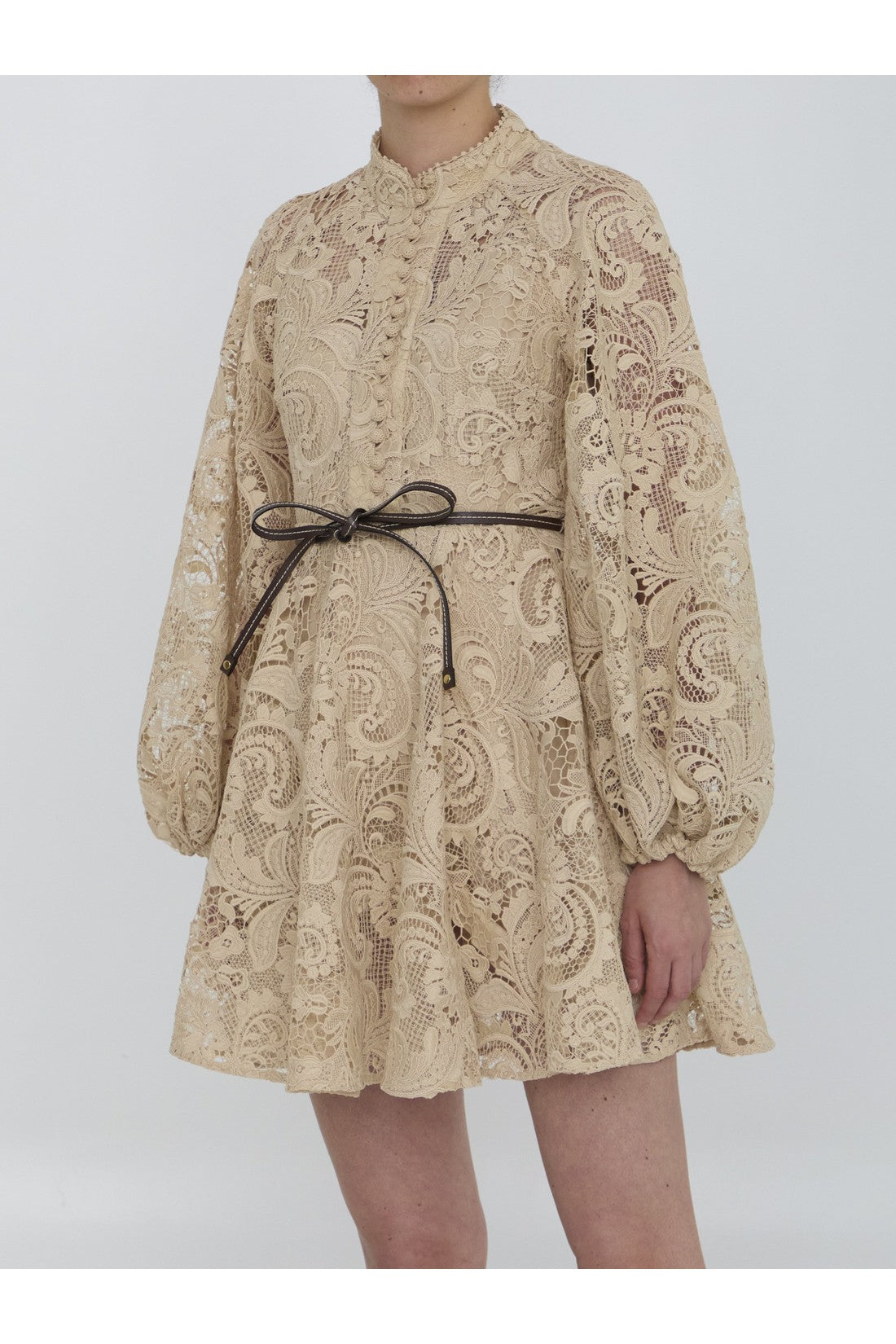 ZIMMERMANN-OUTLET-SALE-Waverly Lace mini dress-ARCHIVIST