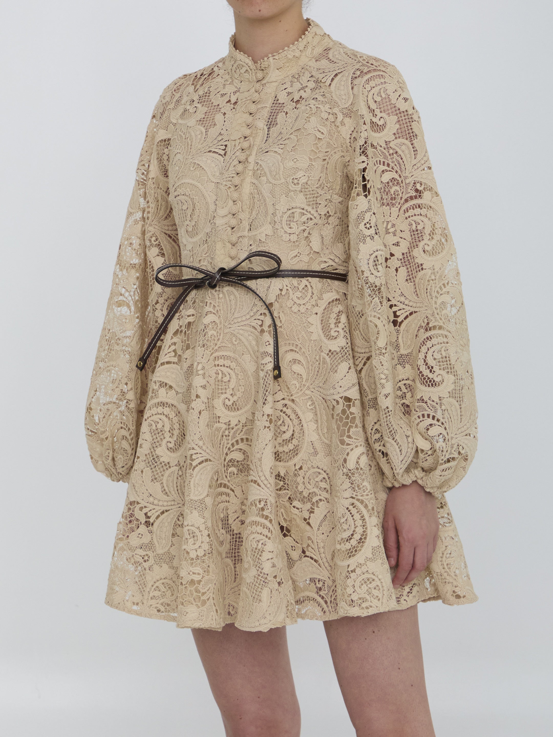 ZIMMERMANN-OUTLET-SALE-Waverly Lace mini dress-ARCHIVIST