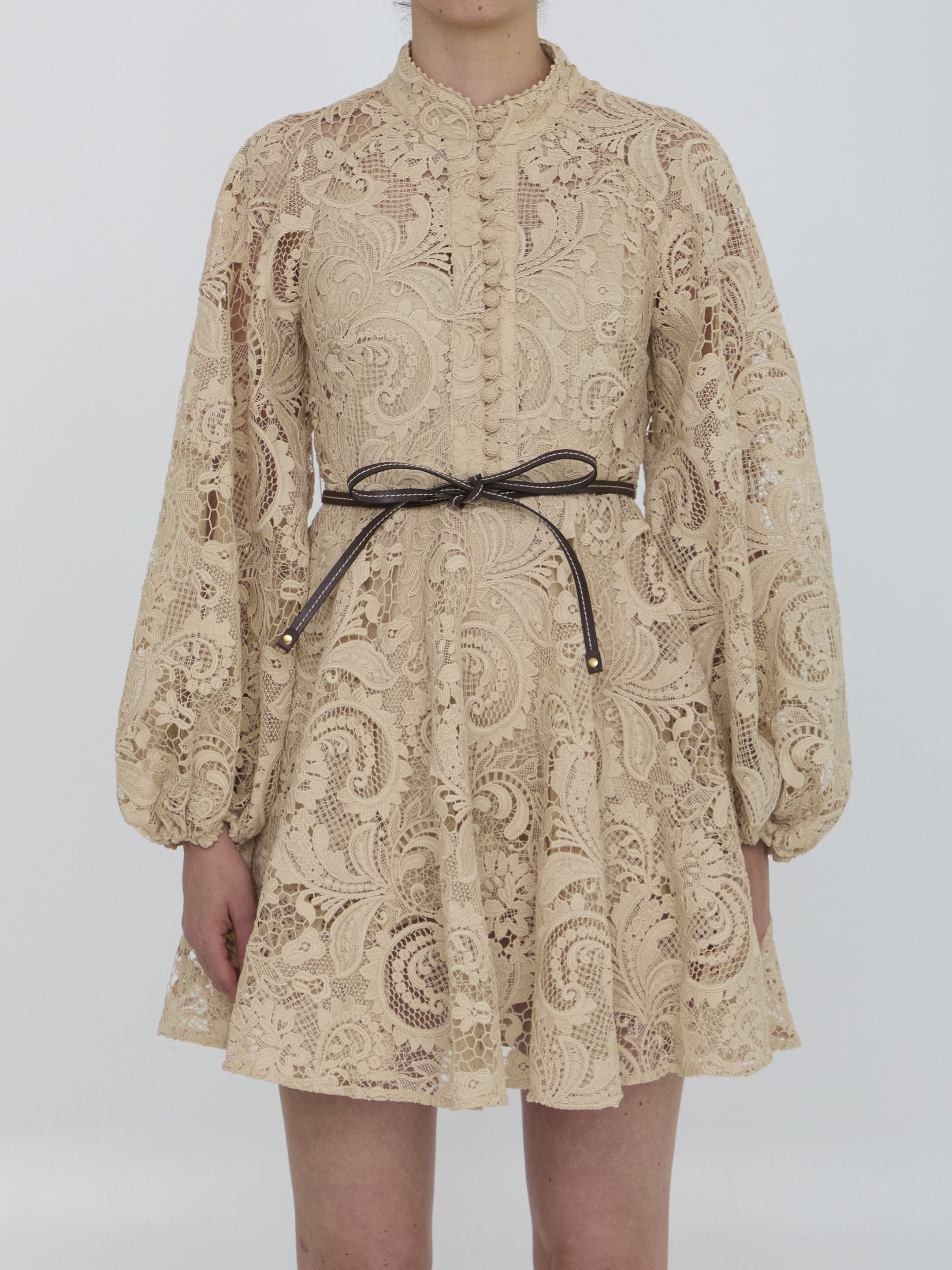 ZIMMERMANN-OUTLET-SALE-Waverly Lace mini dress-ARCHIVIST