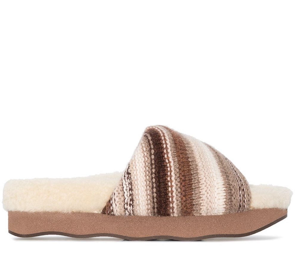 ChloÃ©-OUTLET-SALE-Wavy Lined Slides Sandals-ARCHIVIST