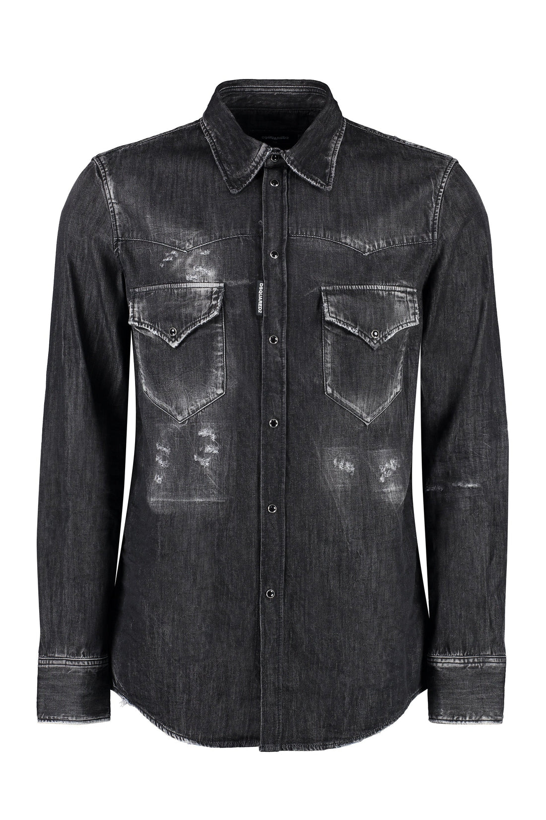Dsquared2-OUTLET-SALE-Western style denim shirt-ARCHIVIST