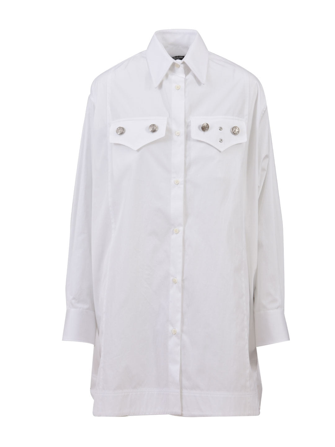 CALVIN KLEIN 205W39NYC-OUTLET-SALE-White Cotton Shirt-ARCHIVIST