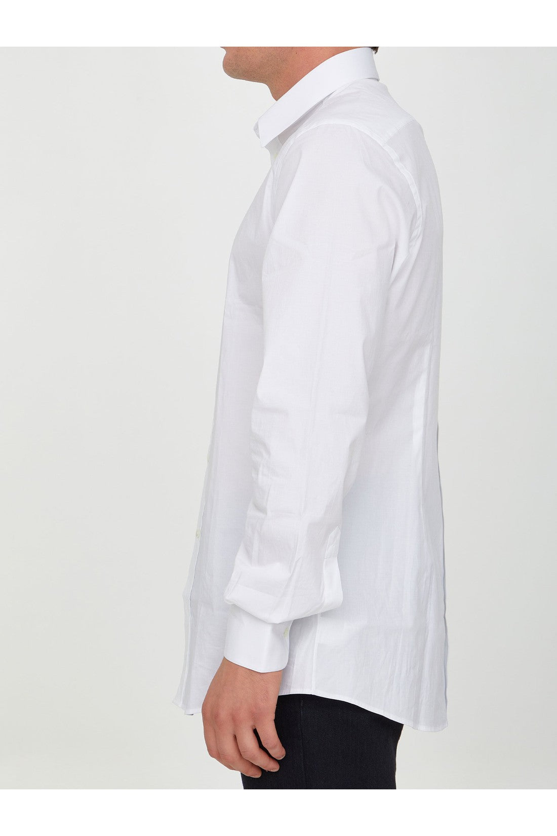 DOLCE&GABBANA-OUTLET-SALE-White cotton shirt-ARCHIVIST