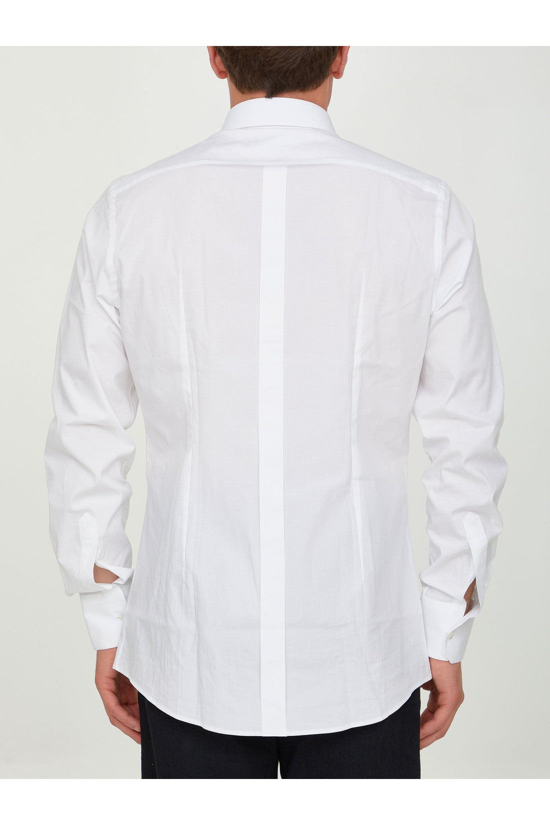 DOLCE&GABBANA-OUTLET-SALE-White cotton shirt-ARCHIVIST