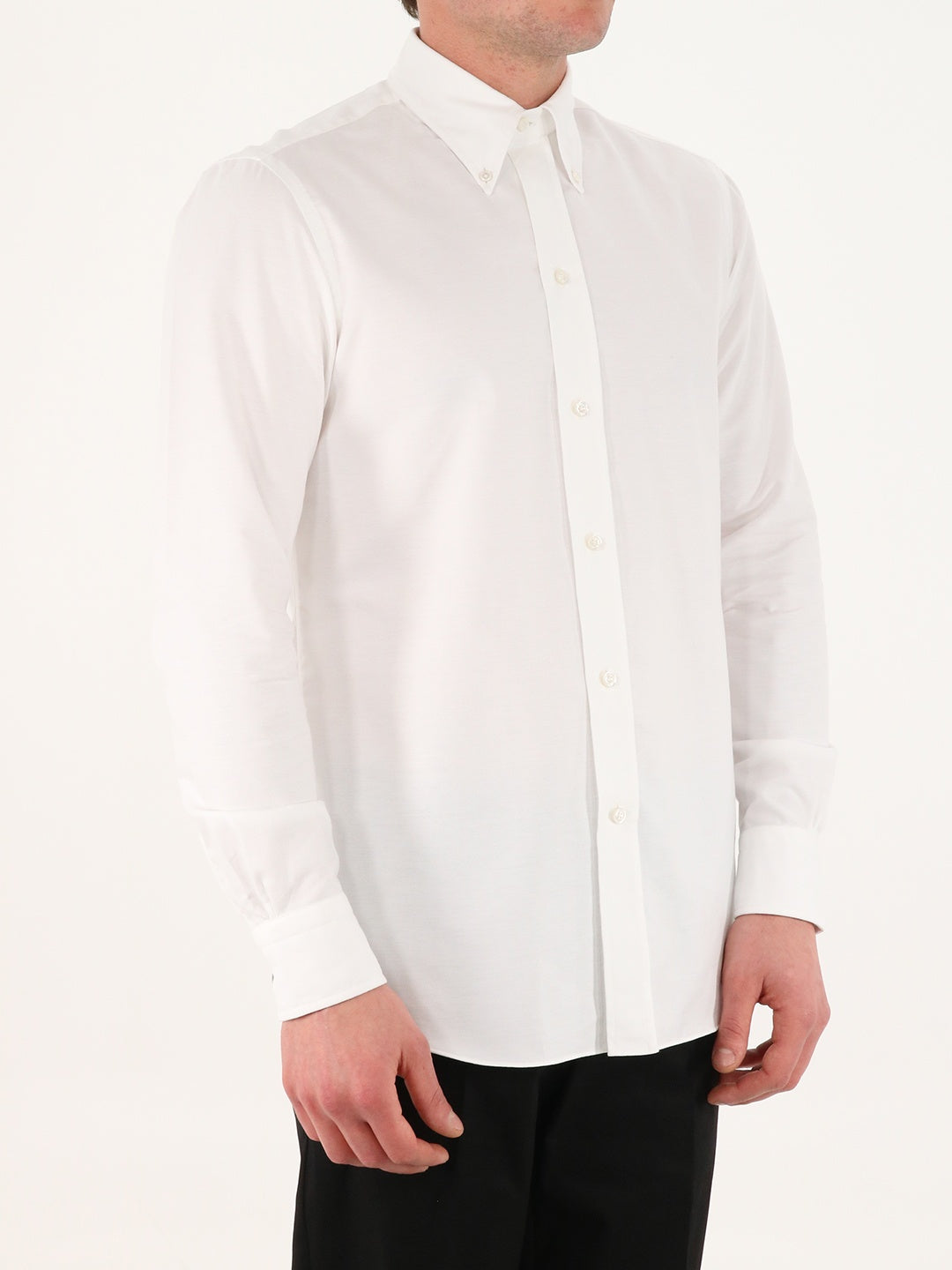 SALVATORE PICCOLO-OUTLET-SALE-White cotton shirt-ARCHIVIST